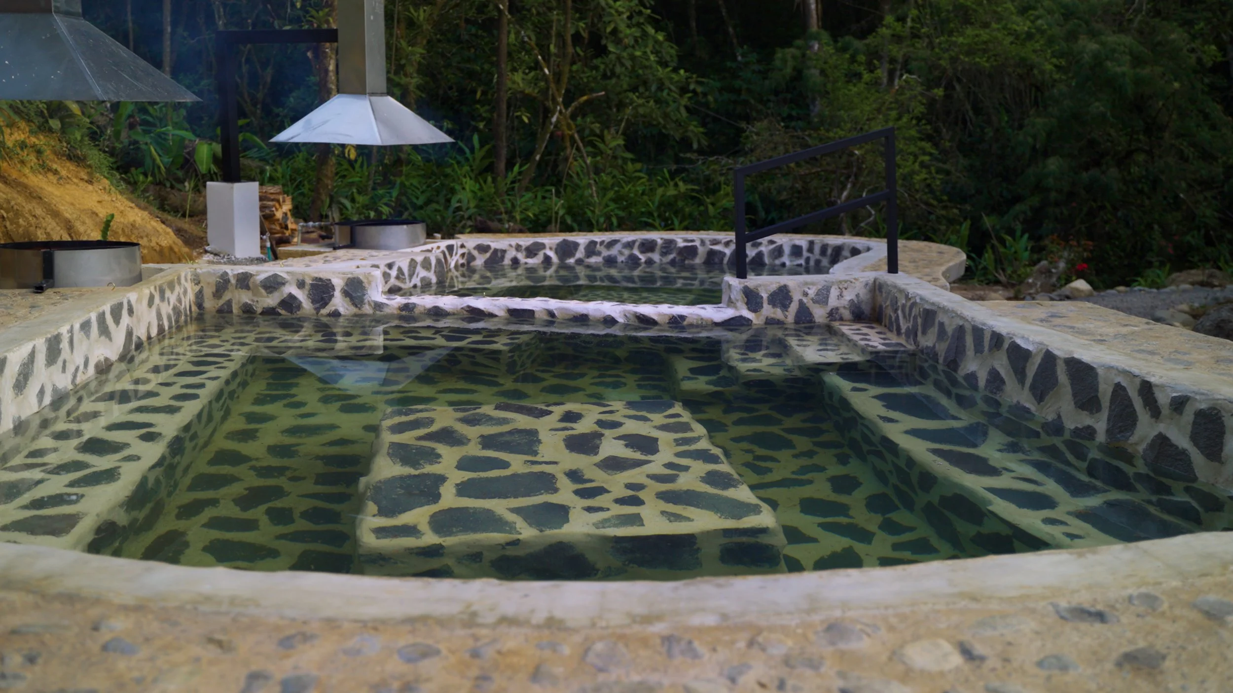 Wood-fired hot pools